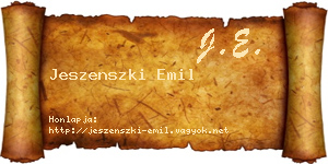 Jeszenszki Emil névjegykártya